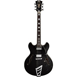 D'Angelico Premier Series DC Semi-Hollowbody Electric Guitar with Stairstep Tailpiece Black