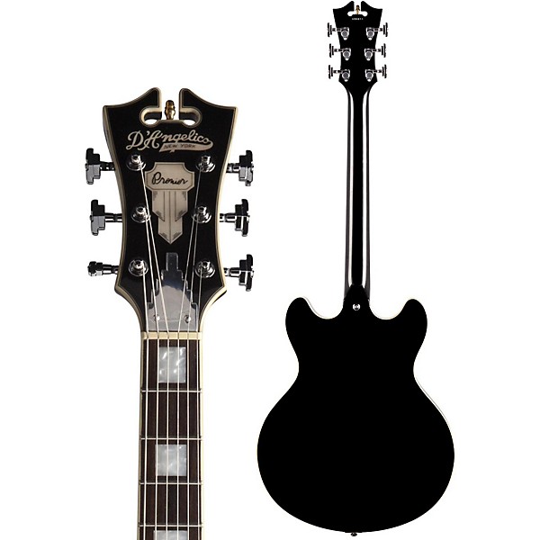 D'Angelico Premier Series DC Semi-Hollowbody Electric Guitar with Stairstep Tailpiece Black