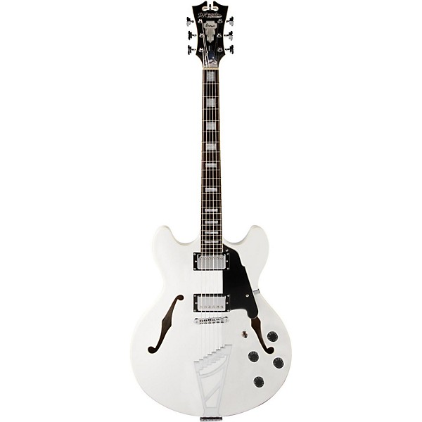D'Angelico Premier Series DC Semi-Hollowbody Electric Guitar with Stairstep Tailpiece White