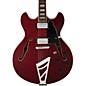 Clearance D'Angelico Premier Series DC Semi-Hollowbody Electric Guitar with Stairstep Tailpiece Transparent Wine thumbnail