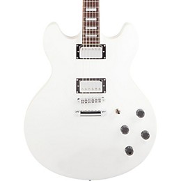Open Box D'Angelico Premier Series DC Semi-Hollowbody Electric Guitar with No F-Holes and Stopbar Tailpiece Level 2 White 190839122568