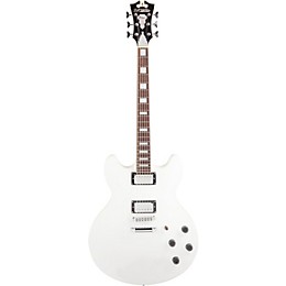 Open Box D'Angelico Premier Series DC Semi-Hollowbody Electric Guitar with No F-Holes and Stopbar Tailpiece Level 2 White 190839122568