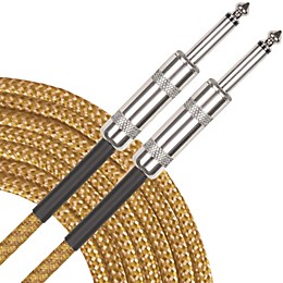 Musician's Gear Standard Instrument Cable Tweed-20 ft.-Gold (2 Pack)