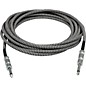 Musician's Gear Standard Instrument Cable Tweed-20 ft.-Black and Silver (2 Pack)