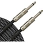 Musician's Gear Standard Instrument Cable Tweed-20 ft.-Black and Silver (2 Pack)