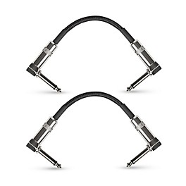 Musician's Gear Standard Instrument Patch Cable-6 in.-Black (2 Pack)