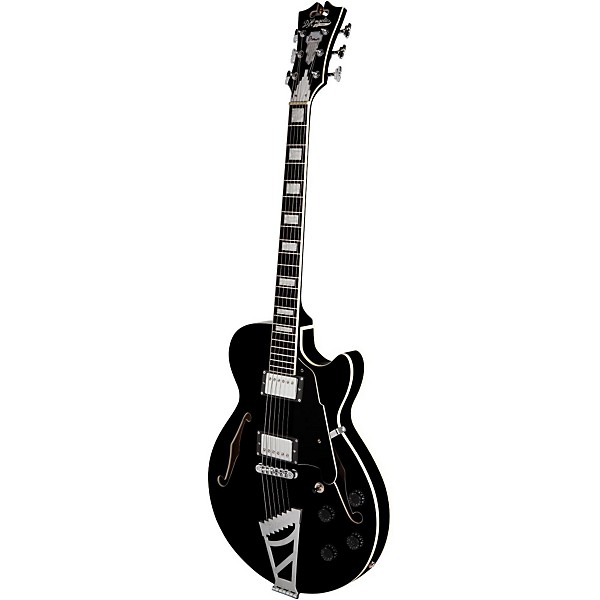 Open Box D'Angelico Premier Series SS Semi-Hollowbody Electric Guitar with Stairstep Tailpiece Level 2 Black 190839611420