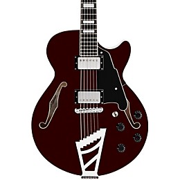 Open Box D'Angelico Premier Series SS Semi-Hollowbody Electric Guitar with Stairstep Tailpiece Level 2 Transparent Wine 190839678423