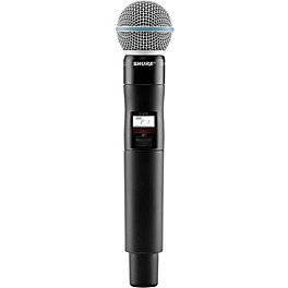 Shu... Shure QLXD2/BETA58A Wireless Handheld Microphone Transmitter With Interchangeable BETA 58A Microphone Capsule Band X52