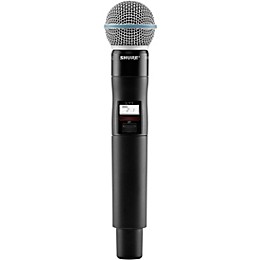 Open Box Shure QLXD2/BETA58A Wireless Handheld Microphone Transmitter With Interchangeable BETA 58A Microphone Capsule Level 1 Band J50A