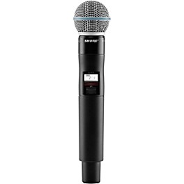 Sh... Shure QLXD2/BETA58A Wireless Handheld Microphone Transmitter With Interchangeable BETA 58A Microphone Capsule Band J50A