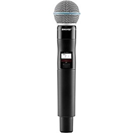 Shu... Shure QLXD2/BETA58A Wireless Handheld Microphone Transmitter With Interchangeable BETA 58A Microphone Capsule Band G50