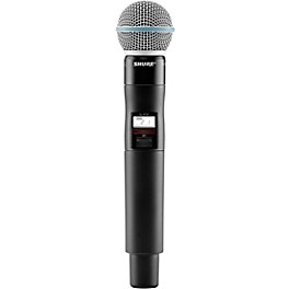 Shu... Shure QLXD2/BETA58A Wireless Handheld Microphone Transmitter With Interchangeable BETA 58A Microphone Capsule Band H50