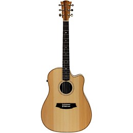 Cole Clark Fat Lady 2 Series Bunya/Blackwood Dreadnought Acoustic-Electric Guitar Natural