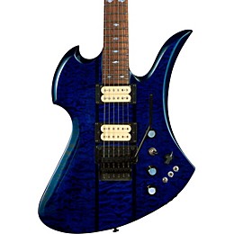 Open Box B.C. Rich Mockingbird Neck Through with Floyd Rose Electric Guitar Level 2 Transparent Cobalt Blue 190839034205