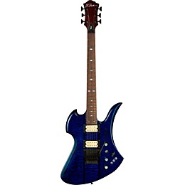 B.C. Rich Mockingbird Neck Through with Floyd Rose Electric Guitar Transparent Cobalt Blue