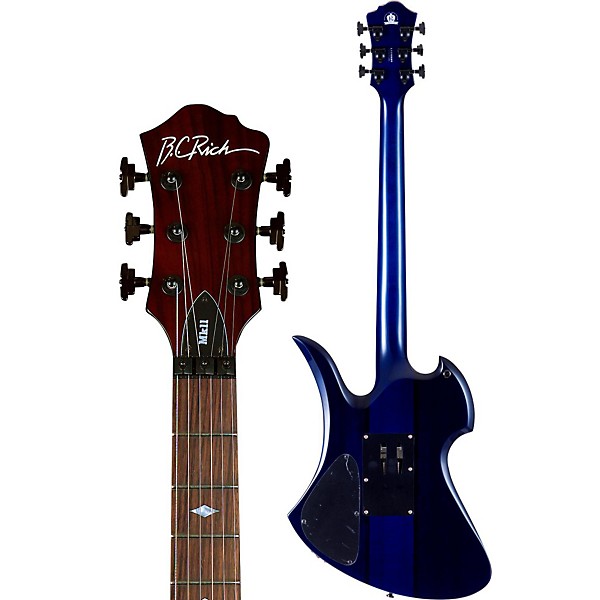 B.C. Rich Mockingbird Neck Through with Floyd Rose Electric Guitar Transparent Cobalt Blue