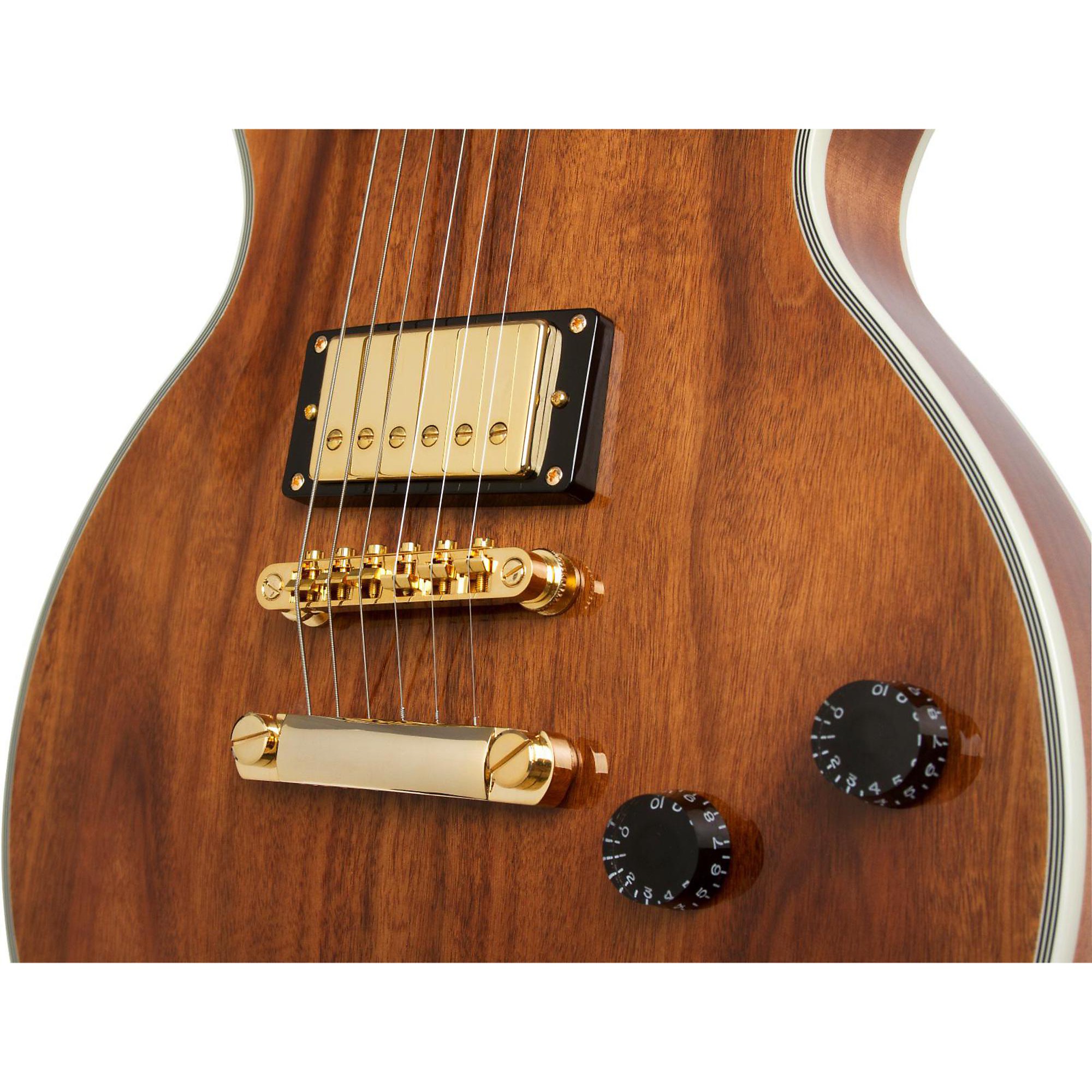 ギター Epiphone Les Paul Custom Pro koa Epiphone Les Paul Custom Pro Koa Electric Guitar - Natural