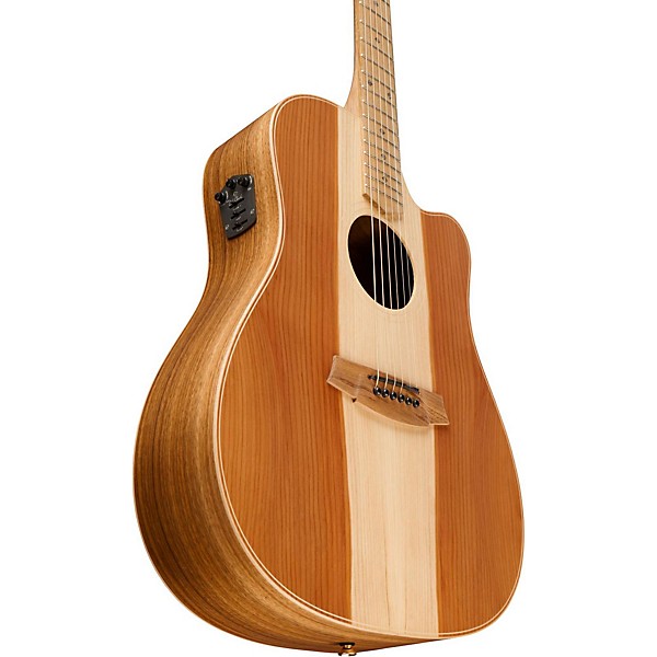 Cole Clark Fat Lady 2 Series Australian Eco Redwood/Blackwood Dreadnought Acoustic-Electric Guitar Natural