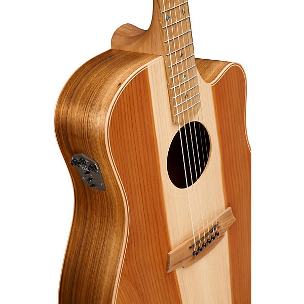Cole Clark Fat Lady 2 Series Australian Eco Redwood/Blackwood Dreadnought Acoustic-Electric Guitar Natural