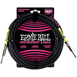 Ernie Ball Straight Instrument Cable - Black 20 ft. Ernie Ball Straight Instrument Cable - Black 20 ft.