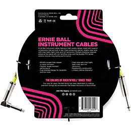 Ernie Ball Straight-Angle Instrument Cable - White 10 ft.