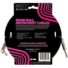 Ernie Ball Straight-Angle Instrument Cable - White 15 ft.