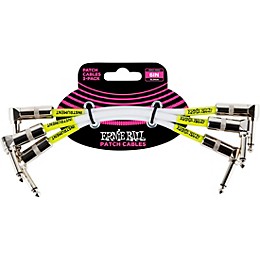 Ernie Ball 6 in. Instrument Patch Cable White (3-Pack)