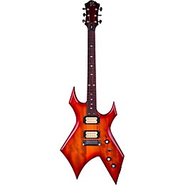 B.C. Rich Warlock Neck Through with Dimarzios Electric Guitar Cherry Red Sunburst