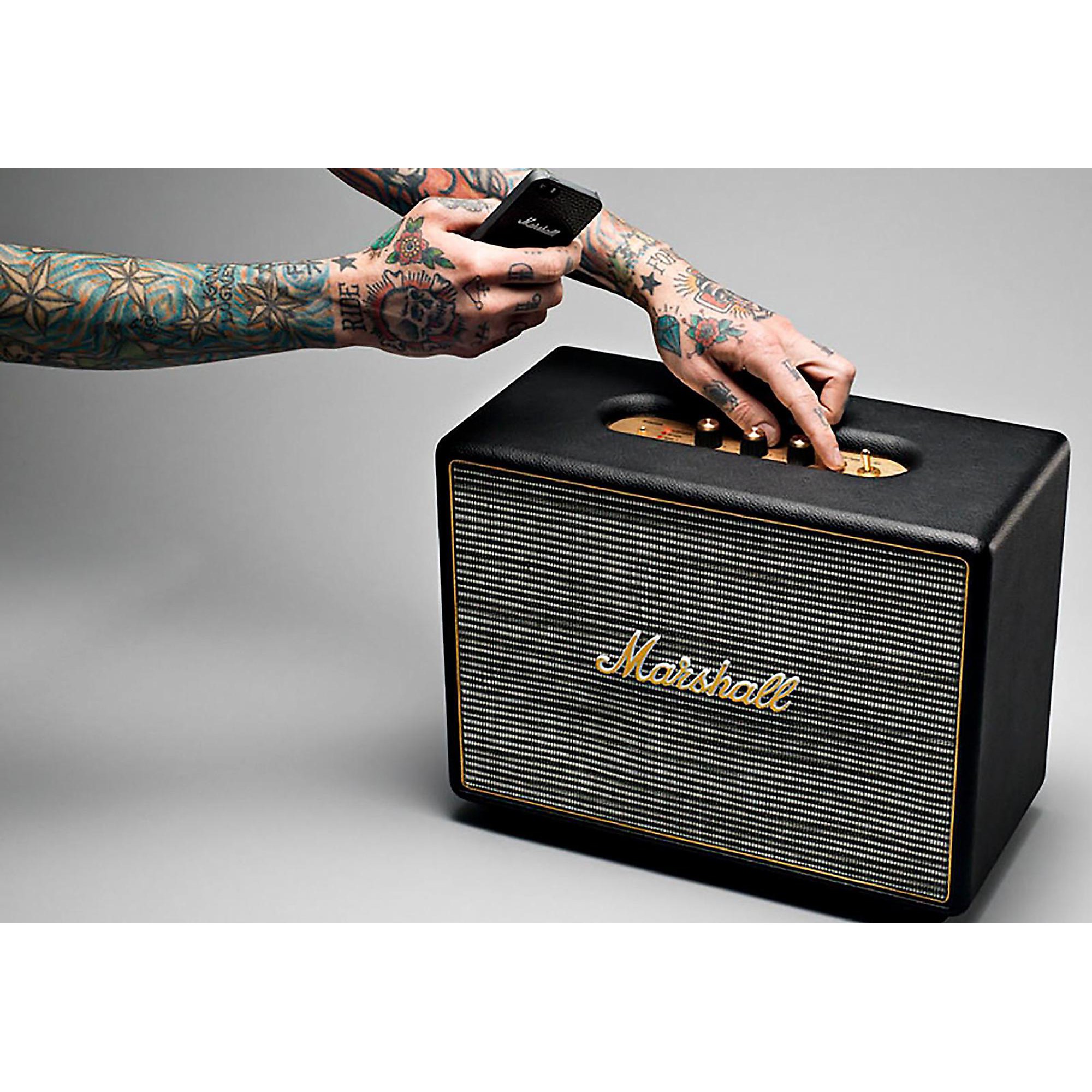 Open Box Marshall Woburn Portable Bluetooth Speaker Black | Guitar