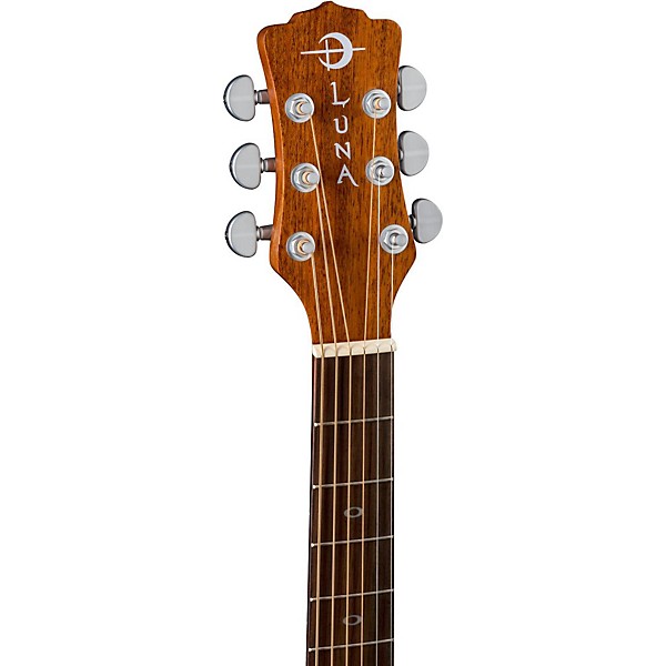Luna Heartsong Parlor with USB Acoustic-Electric Guitar Natural