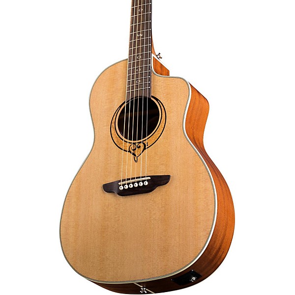 Luna Heartsong Parlor with USB Acoustic-Electric Guitar Natural