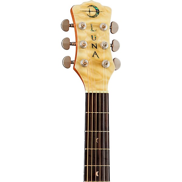 Open Box Luna Fauna Butterfly-Acoustic Electric Guitar Level 1 Natural