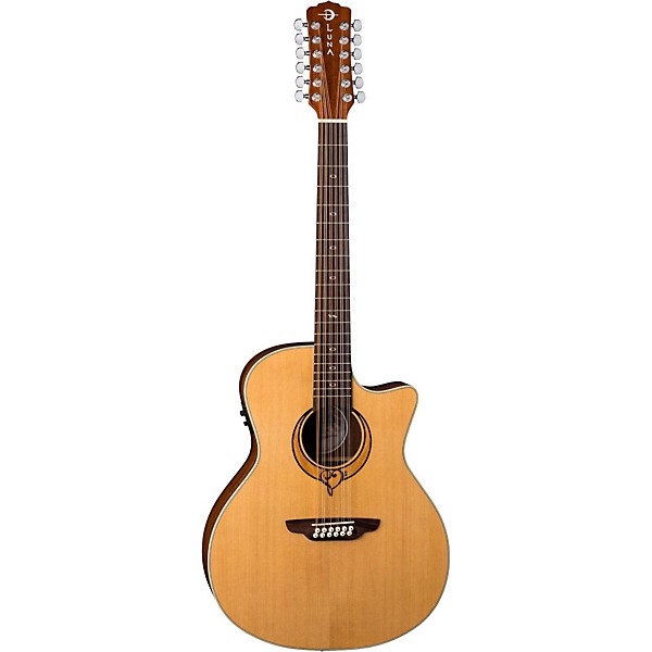 Luna Heartsong 12 String with USB Acoustic Electric Guitar Natural