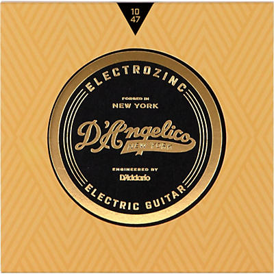 D'angelico Electrozinc Jazz 10-47 Extra Light Electric Guitar Strings for sale