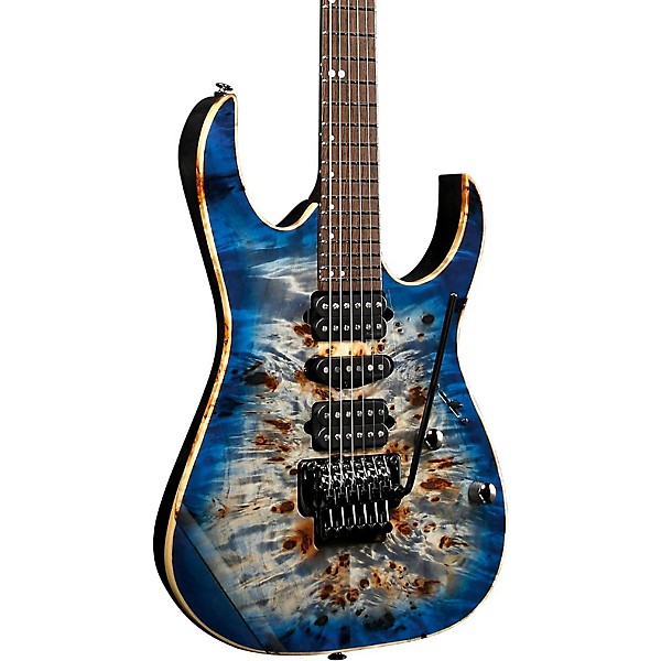Open Box Ibanez RG Premium RG1070PBZ Electric Guitar Level 2 Cerulean Blue Burst 190839185518