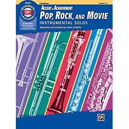 Alfred Accent on Achievement Pop, Rock, and Movie Instrumental Solos Trombone Book & CD