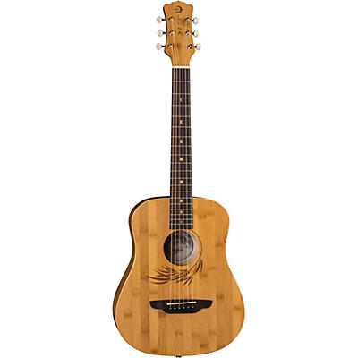 Luna Safari Bamboo 3/4 Satin Natural Acoustic Guitar Natural for sale