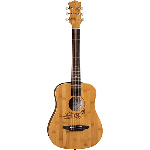 Luna Safari Bamboo 3/4 Satin Natural Acoustic Guitar Natural