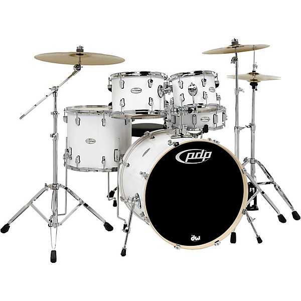 PDP by DW Mainstage 5-Piece Drum Set w/Hardware and Paiste Cymbals White
