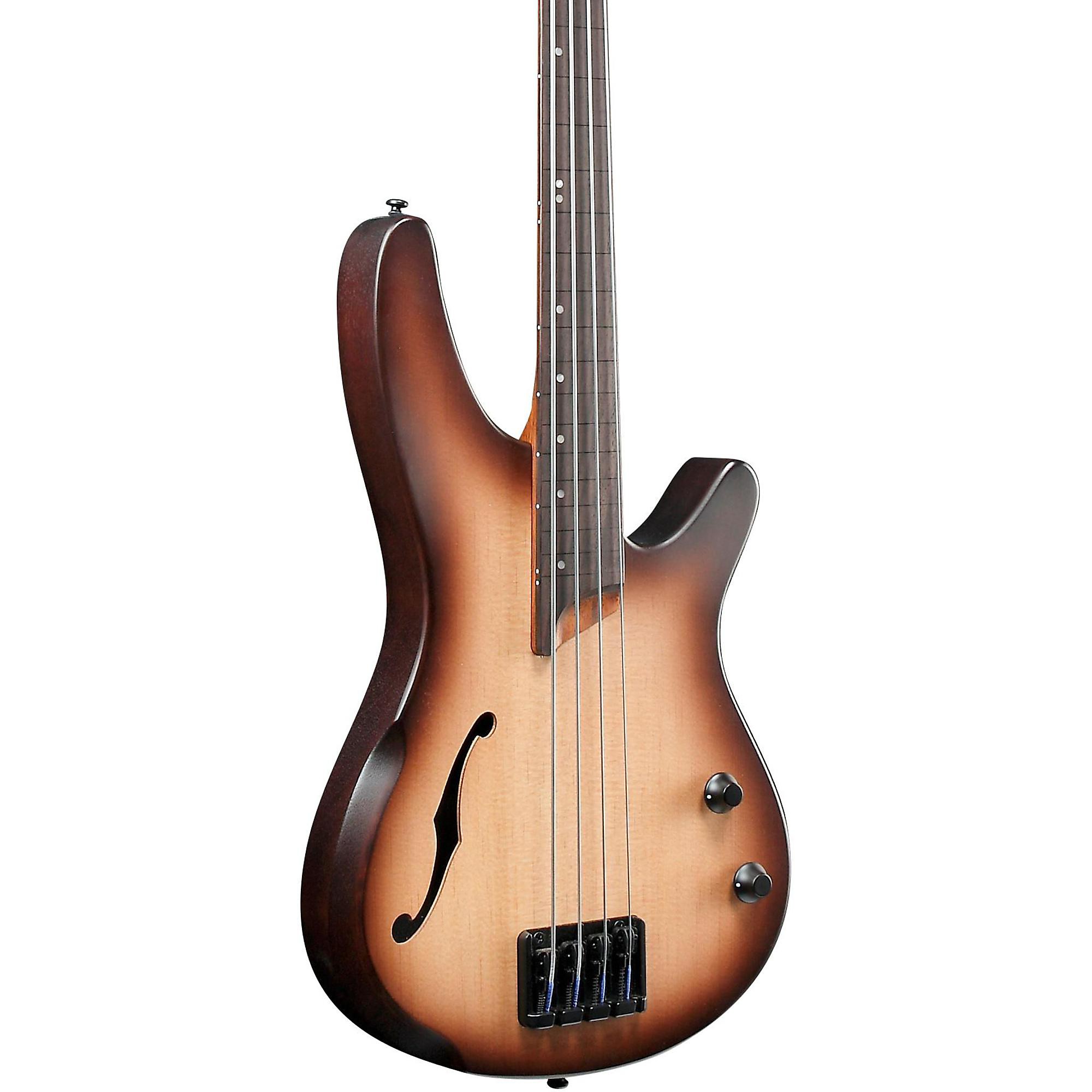 Ibanez Bass Workshop SRH500F Fretless Electric Bass Flat Natural Browned  Burst | Guitar Center