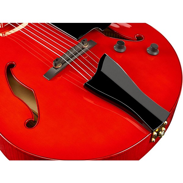 Open Box Ibanez AFC Contemporary Archtop Electric Guitar Level 2 Sunrise Red 190839183132