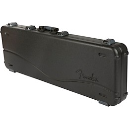 Open Box Fender Deluxe Molded ABS Left-Handed P/J Bass Guitar Case Level 1 Black Gray/Silver