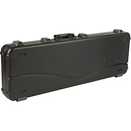 Open Box Fender Deluxe Molded ABS Left-Handed P/J Bass Guitar Case Level 1 Black Gray/Silver