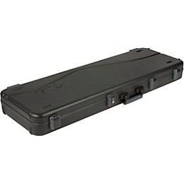 Open Box Fender Deluxe Molded ABS Left-Handed P/J Bass Guitar Case Level 1 Black Gray/Silver