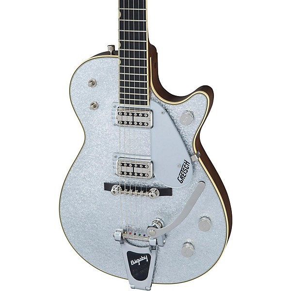 Gretsch Guitars CaseG6129T-59 Vintage Select 59 Silver Jet with Bigsby Silver Sparkle