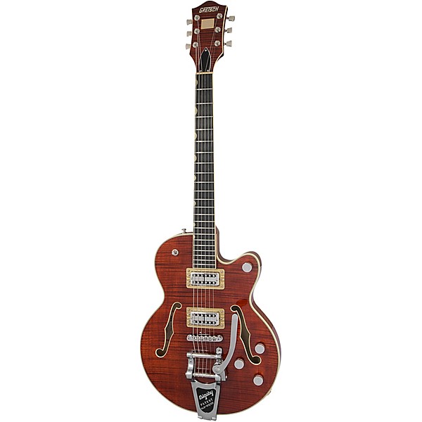 Gretsch Guitars G6659TFM Players Edition Broadkaster Jr. Center Block Bigsby Semi-Hollow Electric Guitar Bourbon Stain
