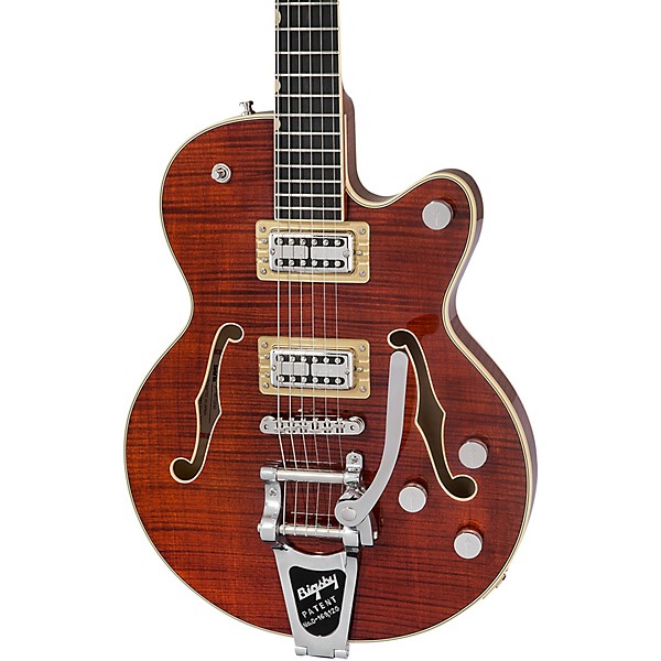 Gretsch Guitars G6659TFM Players Edition Broadkaster Jr. Center Block Bigsby Semi-Hollow Electric Guitar Bourbon Stain