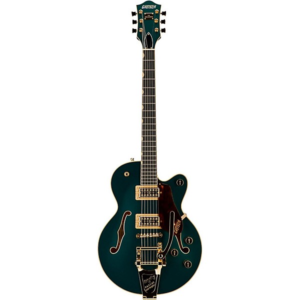 Gretsch Guitars G6659TG Players Edition Broadkaster Jr. Center Block Single-Cut With String-Thru Bigsby and Gold Hardware ...