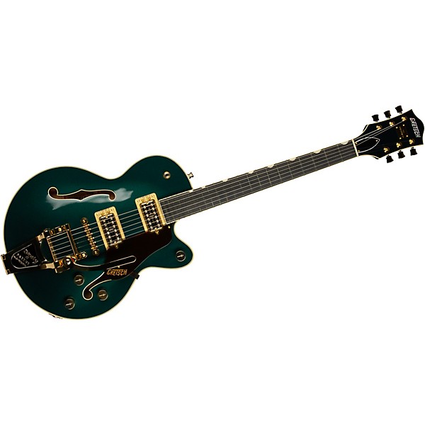 Gretsch Guitars G6659TG Players Edition Broadkaster Jr. Center Block Single-Cut With String-Thru Bigsby and Gold Hardware ...